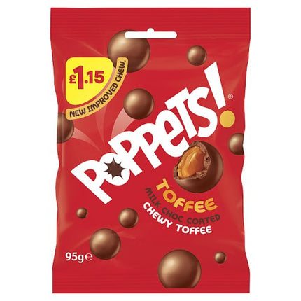 Poppets Milk Chocolate Toffee Bag 95g £1.15