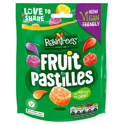 Rowntree's® Fruit Pastilles Sharing Bag 143g - Vegan Friendly