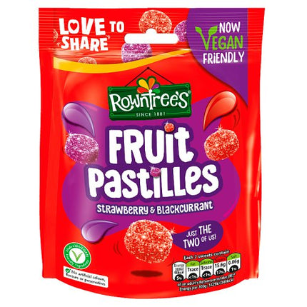 Rowntrees Fruit Pastilles Strawberry & Blackcurrant 143g