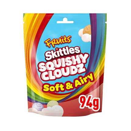 Skittles Squishy Cloudz Chewy Fruit Flavoured Sweets Pouch Bag 94g