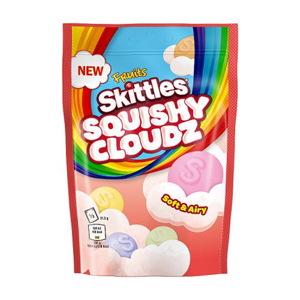 Skittles Squishy Cloudz Chewy Fruit Flavoured Sweets Pouch Bag 94g