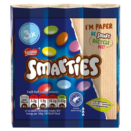 Smarties Milk Chocolate Tube 3x34g