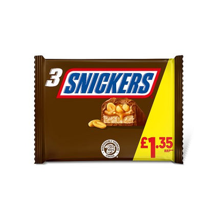 Snickers 3 Pack 3x41.7g £1.35