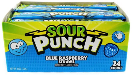 Sour Punch Blue Raspberry Straws 57g