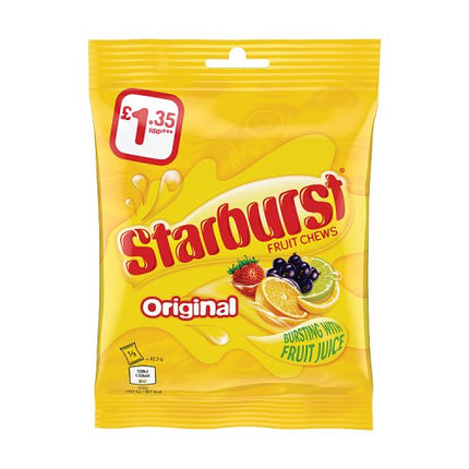 Starburst Original Fruit Flavoured Pouch Bag 127g PMP £1.35