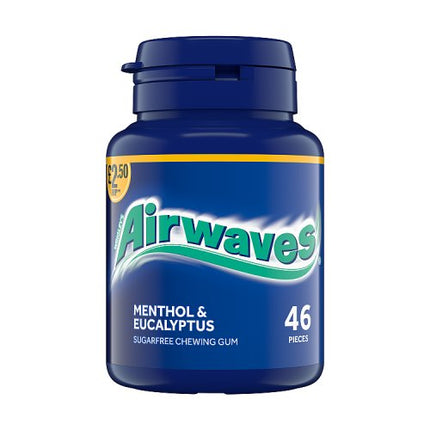 Airwaves Menthol & Eucalyptus Sugar Free Chewing Gum Bottle 46 Pieces £2.50