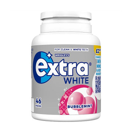 Extra White Bubblemint Chewing Gum Bottle 46pc £2.25