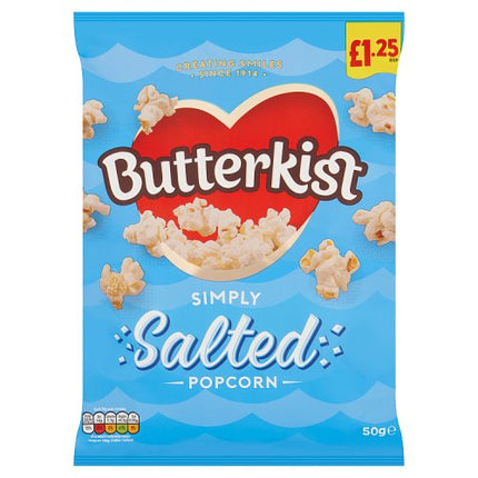 Butterkist Simply Salted Popcorn 50g £1.25