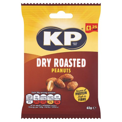 KP Dry Roasted Peanuts 65g £1.25