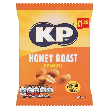 KP Honey Roast Peanuts 65g £1.25