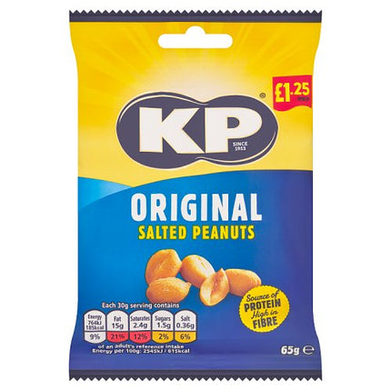 KP Original Salted Peanuts 65g £1.25