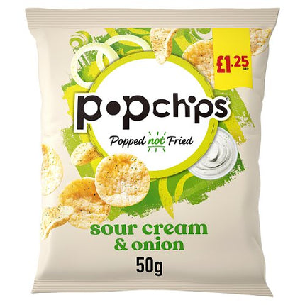 Popchips Sour Cream & Onon 50g £1.25