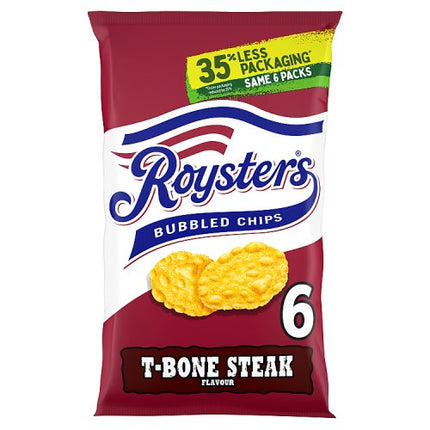 Roysters T-Bone Steak Bubbled Chips 6x21g