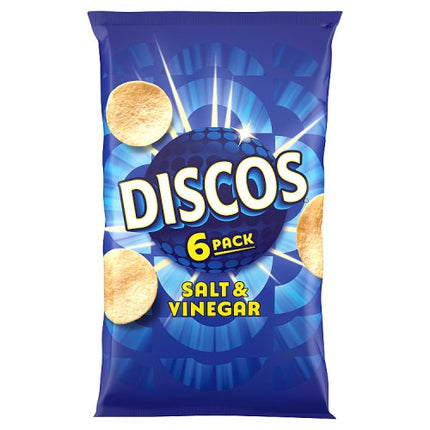 Discos Salt & Vinegar Potato Crisps 6x25.5g