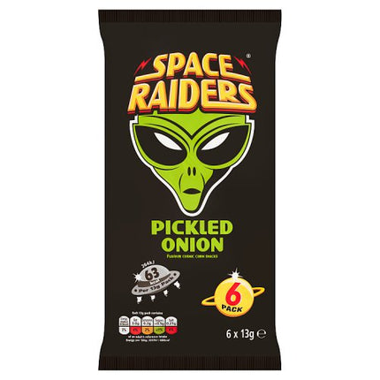 Space Raiders Pickled Onion Snacks 6x13g