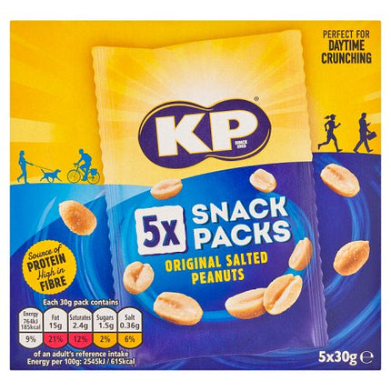 KP Salted Peanuts 30g 5pk