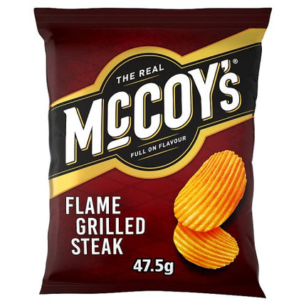 The Real McCoy's Flame Grilled Steak Ridge Cut Potato Crisps 45g