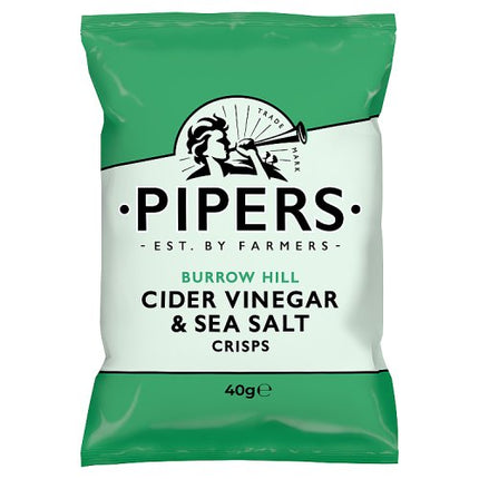 Pipers Cider Vinegar & Sea Salt Crisps 40g