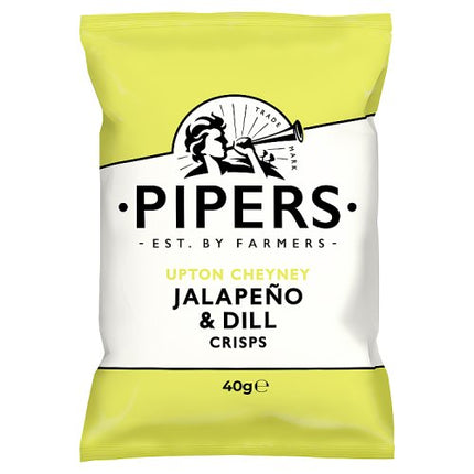 Pipers Jalapeno & Dill Crisps 40g