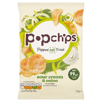 popchips Sour Cream & Onion Crisps 23g