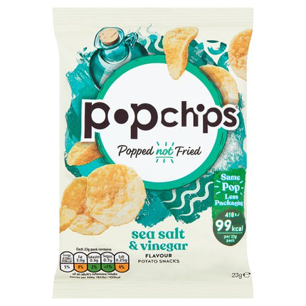 popchips Sea Salt & Vinegar Crisps 23g