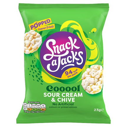 Snack A Jacks Sour Cream & Chive Rice Cakes 23g