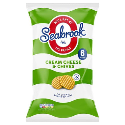 Seabrook Crinkle Cut Cream Cheese & Chives 6 x 25g