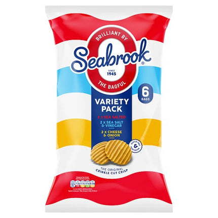 Seabrook Crinkle Cut Variety Pack 6 x 25g