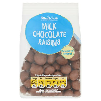 Snacking Essentials Milk Chocolate Raisins 100g