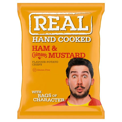 REAL Handcooked Ham & English Mustard Crisps 35g