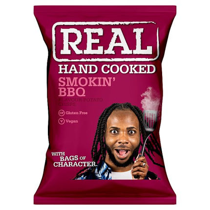 REAL Handcooked Smokin' BBQ Crisps 35g