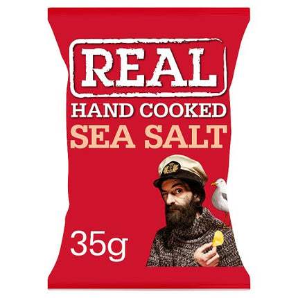 REAL Hancooked Sea Salt Crisps 35g