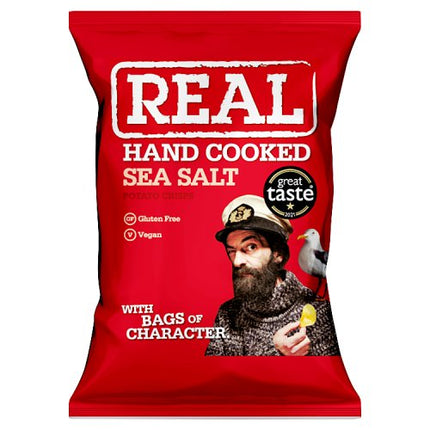 REAL Hancooked Sea Salt Crisps 35g