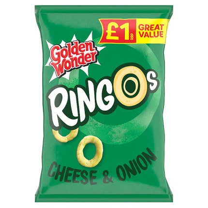 Golden Wonder Ringos Cheese & Onion 40g PMP £1