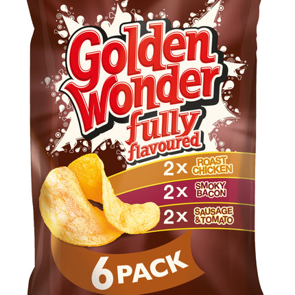 Golden Wonder Meaty Crisps 6x25g