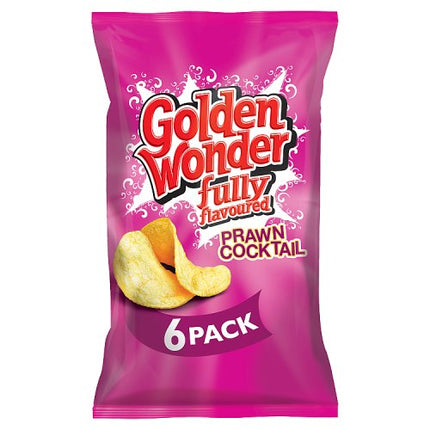 Golden Wonder Prawn Cocktail Crisps 6x25g