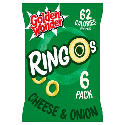 Golden Wonder Ringos Cheese & Onion 8x12g