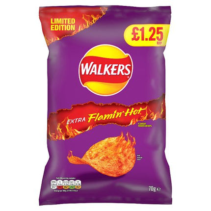 Walkers Extra Flamin Hot 70g £1.25