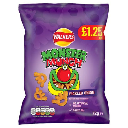 Walkers Pickled Onion Monster Munch 72g £1.25