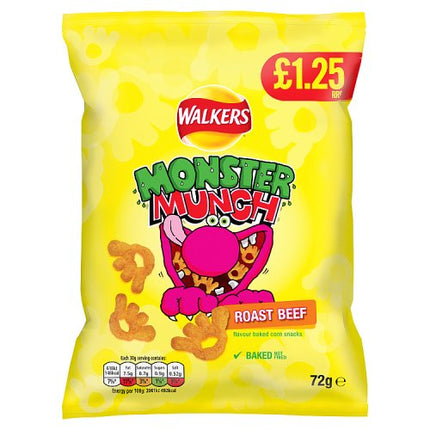 Walkers Monster Munch Roast Beef 72g £1.25