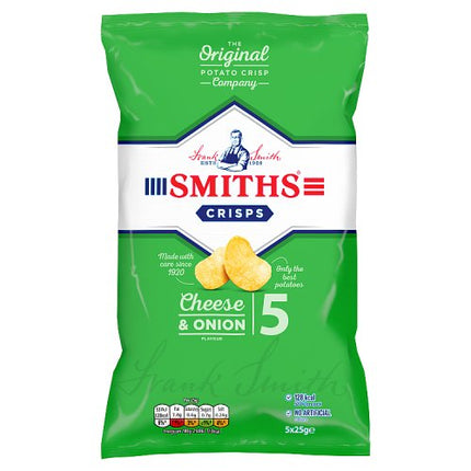 Smiths Cheese & Onion 5pk 5x25g