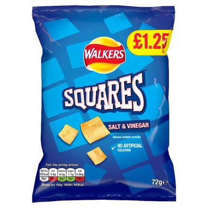 Walkers Squares S&V 72g £1.25