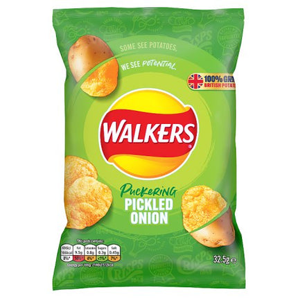 Walkers Pickled Onion Crisps 32.5g