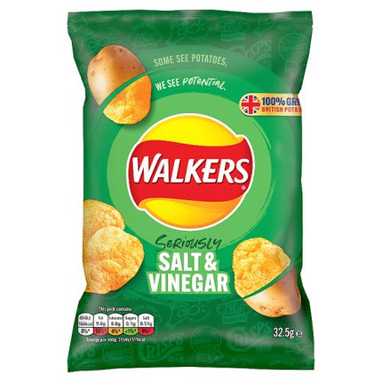 Walkers Salt & Vinegar Crisps 32.5g