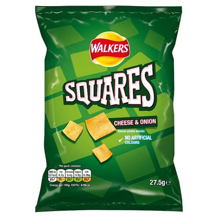 Walkers Squares Cheese & Onion Snacks 27.5g