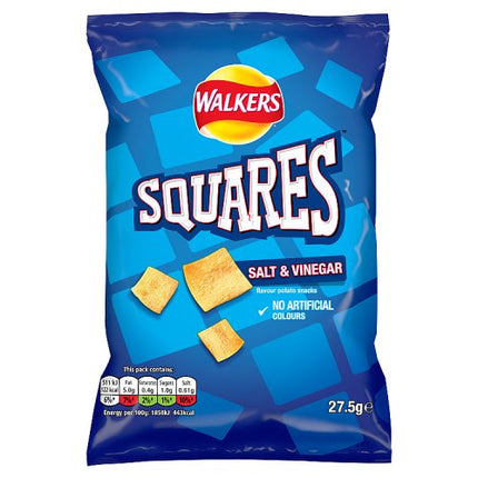 Walkers Squares Salt & Vinegar Snacks 27.5g