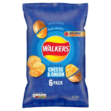 Walkers Cheese & Onion 6 Pack