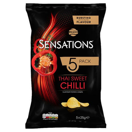 Walkers Sensations Thai Sweet Chilli Potato Crisps 5 x 25g