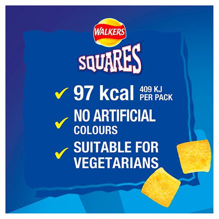 Walkers Squares Cheese & Onion Snacks 6 x 22g