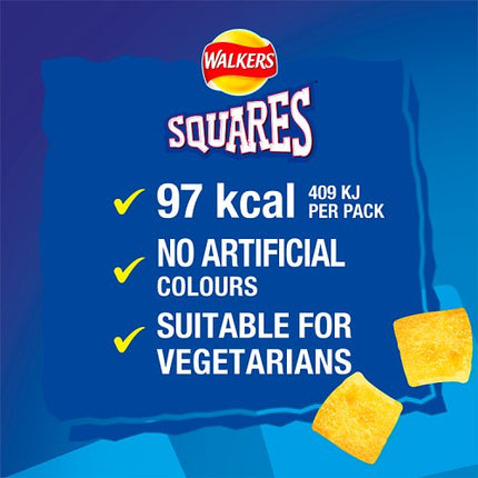 Walkers Squares Salt & Vinegar 6 x 22g